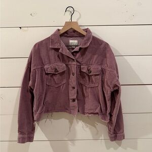 American Eagle Purple Corduroy Button Down